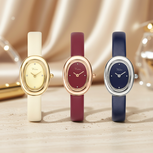 Reloj de Vestir Elegante Virtue Fashion 2026 con Caja Ovalada Chapada en Oro, Correa de Cuero, Estilo Vintage de Lujo para Damas, Regalo de Aniversario Personalizado - Product Image 2