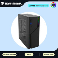 Boîtier PC Mini ITX HTPC SPCC ARGB Light Petit Boîtier PC MINI Ports USB Prise en charge d'une petite alimentation 1U