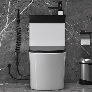 Salle de bains Water Closet <span class=keywords><strong>Wc</strong></span> Inodoro Y Lavabo Lavabo Lavabo et Toilette Combiné Économie d'eau Toilette avec ensemble de lavage à la <span class=keywords><strong>main</strong></span> - Product Image 3