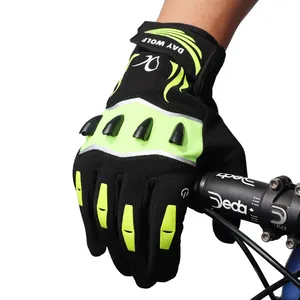 LED Turning Signal Flashing Light Custom 3 Modes Anti-slip UV protection Full Finger Fishing Softshell Bicycle Cycling Glove