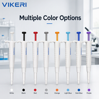 Pipette de laboratoire à volume fixe, mini-pipette 10ul 25ul 50ul 100ul, pipetteur monocanal, pipetteur de laboratoire précis VIKERI