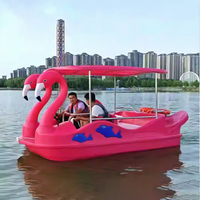 Pédalo Flamingo de Haute Qualité pour Parc Aquatique – Équipement de Jeu Aquatique en Plastique PE – Bateau de Loisirs