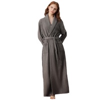 Peignoir épais en tissu éponge extra long pour hôtel, couples, femmes, vêtements de nuit longs, peignoir absorbant