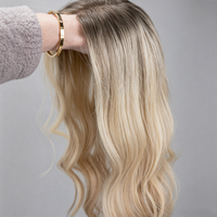 Topper en dentelle de luxe à installation facile, cheveux européens alignés sur les cuticules, ultra-fin, avec dentelle frontale fermée, pour femmes souffrant de perte de cheveux