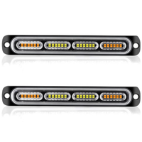 24 LED Gelb Blinklicht Not blinklicht für PKW und LKW 12V-24V Warn gefahr Blinklicht