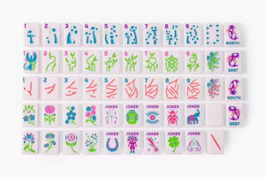 Set di Mahjong Americano Personalizzato in Acrilico Blu Fiordaliso, 160 Pezzi, <span class=keywords><strong>Tavola</strong></span> a Singolo Strato, Tessere di Lusso - Product Image 6