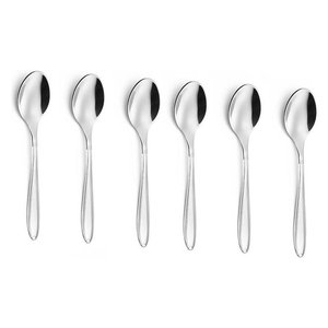 Lot de 6 cuillères à café en acier inoxydable (12,7 cm) KAPPA Chrome poli CVLX90C6 - Product Image 1