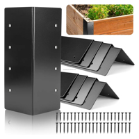 Support d'angle de lit de jardin en métal avec vis pour cadres en bois accessoires d'outils de jardin pour jardins de fleurs ou de légumes