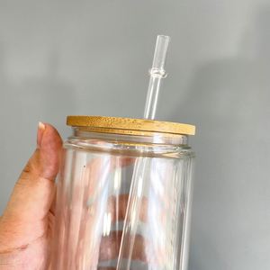 Verre à bière transparent à double paroi de 12 oz, personnalisable par sublimation, effet boule à neige scintillante, pour impression à chaud - Product Image 2