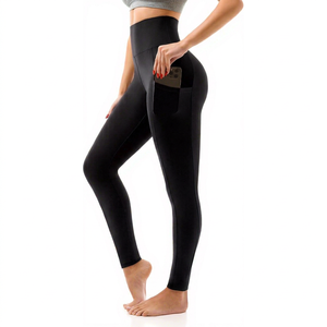 Women's High Waist Ribbed Yoga <b>Leggings</b>-Quick Dry Spandex/Nylon Full Length Gym Activewear for Comfortable Workout - Product Image 1