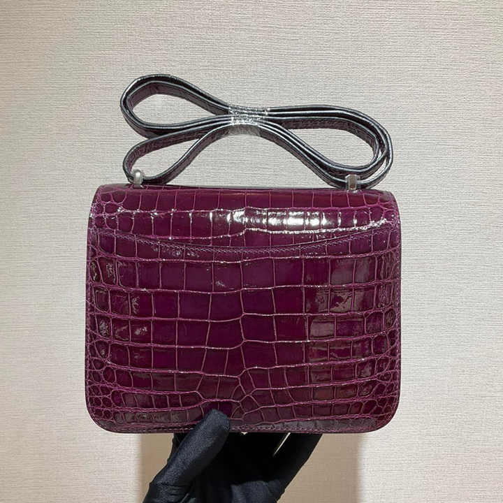 Ladies' Hand sewn purple genuine leather High end design purple