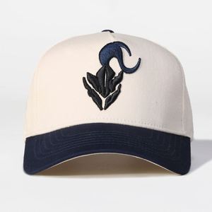 หมวกเบสบอลปักลายสองสีใช้ได้ทั้งชายและหญิงหมวกกีฬาปรับแต่งได้5แผงสำหรับกีฬากลางแจ้งฤดูร้อน - Product Image 2