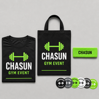 Kit Personnalisé pour Événements Sportifs : Ensemble de Sport Imprimé avec T-shirt d'Entraînement, Sac Fourre-tout en Toile et Bandeau Anti-Transpiration pour Compétition de Gym et Souvenir