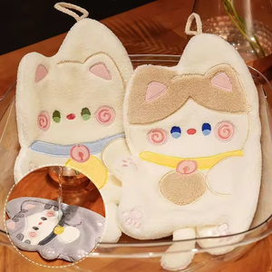 Serviettes de cuisine et de salle de bain en gros, type suspendu, motif dessin animé, absorbantes, double couche, épaisses, douces et mignonnes - Product Image 4