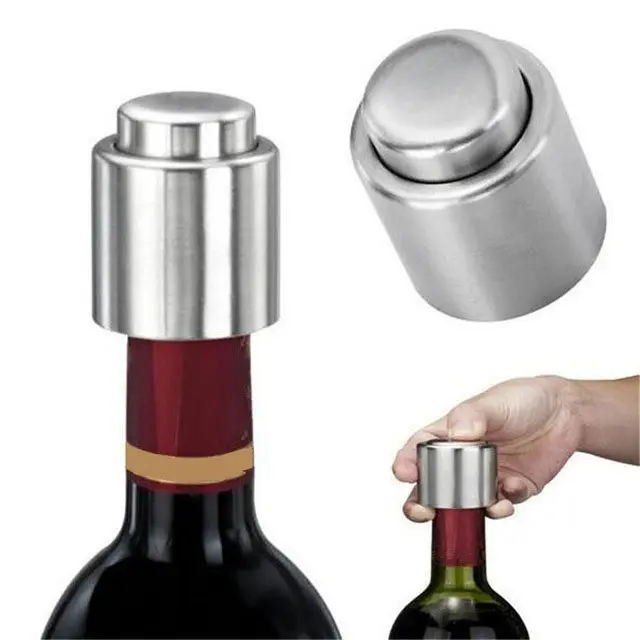 QAKGL New Edelstahl Vakuum Weinflaschen verschluss Versiegelte Lagerung Hochwertige Plug Liquor Flow Stopper Pour Cap