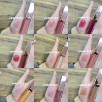 Tube de gloss à lèvres rose dégradé hydratant longue tenue avec logo personnalisé, rouge à lèvres liquide crémeux, waterproof, pailleté, scintillant, mat et velouté