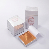 Feuilles d'or rose taïwanaises 9*9cm 2000 pièces/paquet Échantillons gratuits pour papier peint décoratif Maison Hôtel Plafond