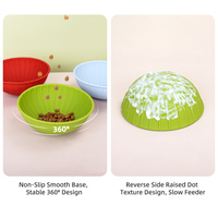 Bol à eau portable pour animaux de compagnie, résistant aux éclaboussures, en silicone 2 en 1, pour utilisation en voiture, bol à eau pour chien à alimentation lente