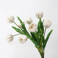AR-1020 ZUOYI Real Touch PU tête unique artificielle Rococo tulipes fleurs pour salon