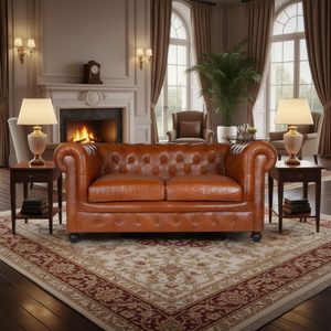WHOLESALE GENUINE LEATHER CHESTERFIELD <b>SOFA</b> <b>for</b> LIVING ROOM HOTEL VILLA KITCHEN USE SECTIONALS with CONVERTIBLE COOLING FUNCTION - Product Image 3