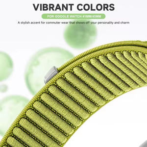 Bracelets HMJ en nylon extensible pour Google Pixel Watch 4 45 mm, compatibles avec Google Pixel 4, 3, <span class=keywords><strong>2</strong></span>, 1 41 mm, sangle respirante avec logo imprimé, emballage personnalisé - Product Image 4