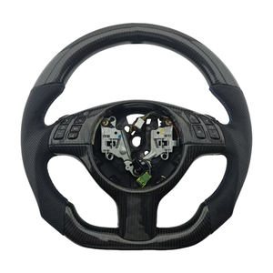 พวงมาลัยหนังคาร์บอนไฟเบอร์แบบเจาะรู รุ่นใหม่ล่าสุด สำหรับรถยนต์ BMW ซีรีส์ 3 E46 - Product Image 1