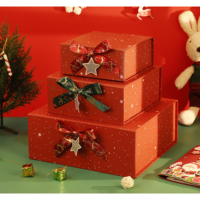 Coffrets Cadeaux Exquis Personnalisés Boîtes Magnétiques Imprimées avec Fenêtre Transparente et Ruban Boîte d'Emballage Réutilisable pour Chocolat