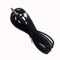 Câble audio TRRS 1/8'' vers double jack stéréo 1/4'' (6,35 mm) à paire torsadée, mâle 3 pôles vers boîtier 3P, gaine PVC, blindage combiné