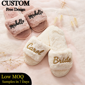 Pantofole da Donna Calde e Comode in Morbida Ecopelliccia, Personalizzabili con Logo, Ideali per Casa e Camera da Letto in Inverno - Product Image 1