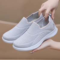 Zapatillas Deportivas de Plataforma Antideslizantes, Ligeras y Transpirables para Mujer, con Tejido de Punto, Aptas para OEM/ODM, Calzado Casual y Cómodo para Personas Mayores