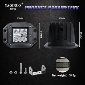 XOVY 18w 6 LED 6500lm Spot Beam Led Work Light 3" Offroad Flush Mount Bumper Lamp - Product Image 3