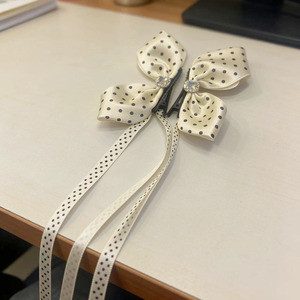 Ballet-style rhinestone <b>bow</b> hair <b>clip</b> for women, high ponytail, banana <b>clip</b>, hair accessory for spring, for thicker hair. - Product Image 4