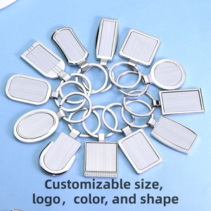 Porte-clés Métal Vierge Logo Personnalisé Alliage de <span class=keywords><strong>Zinc</strong></span> Autocollant Époxy Double Face Cadeau d'Affaires Promotionnel en Gros - Product Image 1