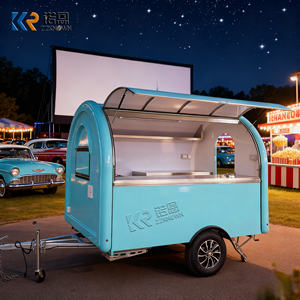 Carrito de Hot Dogs, Remolque de Comida, Camión de Comida Pequeño con Fregadero y Refrigerador, Remolque Cerrado Tipo Camper, Camión de Comida Móvil - Product Image 2