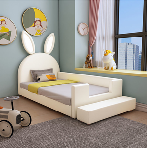<span class=keywords><strong>Letto</strong></span> per Bambini in <span class=keywords><strong>Legno</strong></span> <span class=keywords><strong>Massello</strong></span> Affiancabile <span class=keywords><strong>Letto</strong></span> <span class=keywords><strong>Singolo</strong></span> Allargato per Neonati con Sponda di Sicurezza - Product Image 3