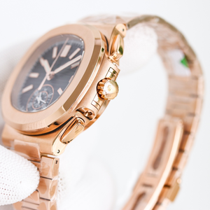 <span class=keywords><strong>Reloj</strong></span> Automático Mecánico <span class=keywords><strong>Patek</strong></span> Philippe para Hombre con Correa de Cuero, Caja de Acero Inoxidable y Esfera de Cristal de Zafiro - Moda de Lujo - Product Image 5