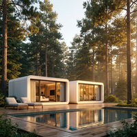 Maison conteneur modulaire Apple Cabin, structure en acier, cadre pliable, pour appartement, hôtel, villa
