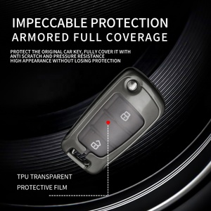 <span class=keywords><strong>Coque</strong></span> de <span class=keywords><strong>clé</strong></span> de voiture en métal et fibre de <span class=keywords><strong>carbone</strong></span> personnalisable en gros avec logo de voiture, nouveau design - Product Image 2