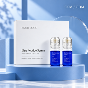 Suero Facial de Péptidos Azules OEM 10ml con Hialuronato de Sodio, Esencia Hidratante, Fabricante de Productos para el Cuidado de la Piel de Marca Privada - Product Image 1