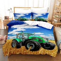 Literie imprimée numérique 3D 3 pièces personnalisée tailles King/Queen/Twin housse de couette taies d'oreiller drap de lit