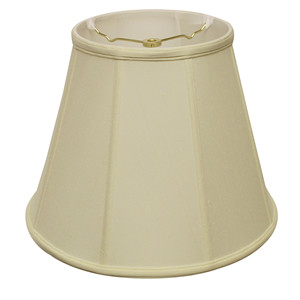 Paralume da 16 \ "in avorio inclinato impero Monay Shantung di lusso moderno PVC e tessuto decorazione per la casa per interni per stile minimalista - Product Image 1