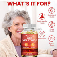 Gélules de suppléments à base de levure de riz rouge et CoQ10 5mg, marque privée OEM, pour la santé cardiaque