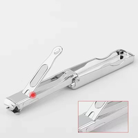 Porte-clés portable JM personnalisé en acier inoxydable robuste avec lime à ongles et coupe-ongles – Outil de manucure domestique