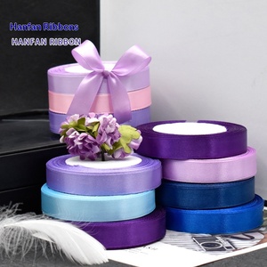 סרט סאטן בצבע אחיד ברוחב 1.5 ס\"מ של Hanfan Exclusive לקישוט עוגות, פרחים, קישוטים, ניתן להתאמה אישית, לאביזרי קשתות DIY לחג המולד - Product Image 3