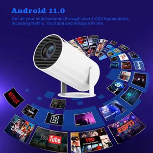 Personalización de Fábrica, Logotipo, MOQ 1, X8 160 <span class=keywords><strong>Ansi</strong></span>, Android 11, Wifi, Proyector HY300pro, Teléfono con Proyector 720p, Proyector HY300, Proyector 4k - Product Image 2