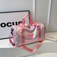 Sac de sport de luxe en nylon laser, imperméable, grande capacité, sac fourre-tout en nylon, sac de voyage, fitness, yoga, sac fourre-tout brodé coloré, logo personnalisé