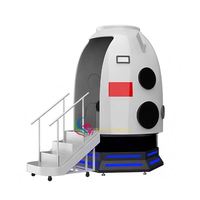 Simulador de Nave Espacial con Cine VR 9D de Doble Asiento, Equipo de Parque de Atracciones Interior con Tecnología de Realidad Virtual, Fibra de Vidrio