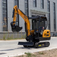 Excavator Mini Hidrolik Crawler HT-22 dengan Quick Hitch, Motor Thumb, Auger, dan Pompa untuk Pembersihan Lahan Pertanian dan Penggalian Berkekuatan Tinggi