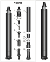 Foreuse à percussion de 7 pouces pour l'exploitation minière, à haute pression de ventilation, pour le forage rapide et les puits d'eau, un équipement essentiel