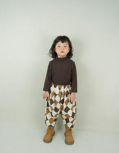 Pantalones de Invierno para Bebé, Cálidos, con Diseño de Cuadrícula de Diamantes, Pantalones Casuales Unisex para Recién Nacidos - Product Image 6